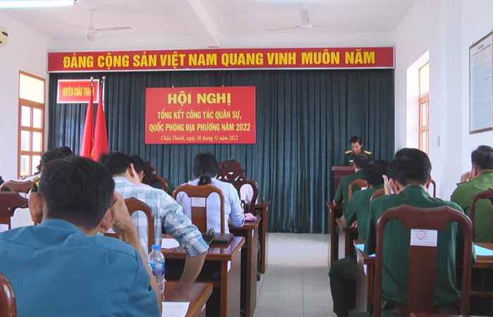 Châu Thành tổng kết công tác Quân sự, quốc phòng địa phương  
